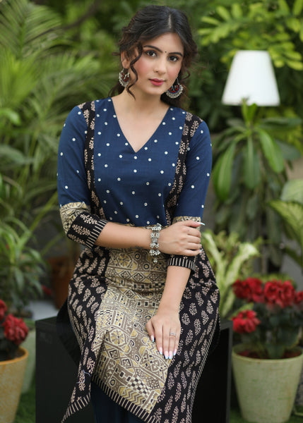 Gray Floral Cotton Kurtis Indian Handmade Stylish Kurtis For Girls & Woman  Dress | eBay